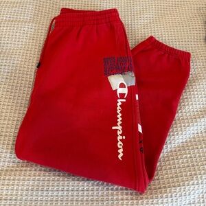 Men’s Champion Red Sweatpants